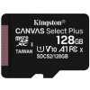 Kingston paměťová karta Canvas Select Plus, 128GB, micro SDXC, SDCS2/128GBSP, UHS-I U1 (Class 10), A1