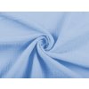 Mušelín dvojitá gázovina MSN-039 Nebeská modrá - metráž šírka 160 cm