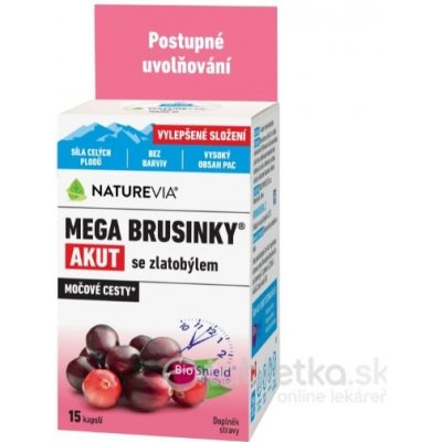 Swiaa Naturevia Mega Brusnice Akut 500 mg 15 kapsúl