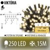Viktória led svetelná záclona vonkajšia flash - 250led - 15m teplá biela / flash prebliknutie teplá biela