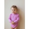 Merino body pre deti s tencelom s dlhým rukávom ružové Begonia SAFA