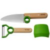 Dětský kuchařský set na krájení zelený Le Petit Chef Opinel (barva-zelený + přírodní dřevo)