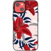 Picasee silikónový čierny obal pre Apple iPhone 13 mini - Red Lily