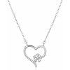 Agato Pôvabný strieborný náhrdelník so srdiečkom AGS1567
