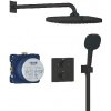 Grohe - Sprchový set s termostatom pod omietku, s telesom, 25x25 cm, 2 prúdy, matná čierna 348822430