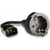 LANBERG CA-C14E-10CC-0018-BK Lanberg extension power cable IEC 320 C14->SCHUKO(F) CA-C14E-10CC-0018-BK