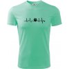 Ekg psia labka - Pánske tričko Fantasy športové - 2XL ( Mätová )