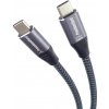 PremiumCord ku31cw2 USB-C M/M, 100W 20V/5A 480Mbps bavlněný oplet, 2m