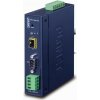 Planét priemyselný konvertor RS-232/422/485 na IP, 1x COM, 1x 100Base-FX/SFP, 9-48VDC, -40~+75°C, IP30, SNMP+Telnet
