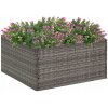 Kvetináč plast sivý VidaXL 80 cm x 80 x 40 cm