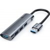 C-Tech HUB USB UHB-U3-AL, 4x USB 3.2 Gen 1, hliníkové telo