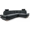 | Rohová čalúnená sedacia súprava AVESTA pravá, úložný priestor, antracit | LK0022
