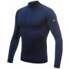 Tričko dlhé pánske SENSOR MERINO ACTIVE zips tmavo modré L