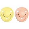 BIBS De Lux cumliky z prirodneho kaucuku 2ks - velkost 1 - Sunshine / Peach Sunset