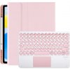 AppleKing puzdro s klávesnicou s okrúhlymi klávesmi, touchpadom a priestorom na Apple Pencil na iPad Air 4 (2020) / Air 5 (2022) / Pro 11