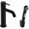 Hansgrohe Tecturis S - Umývadlová batéria s výpusťou Push-Open a bidetovou spŕškou, EcoSmart, matná čierna 73211670