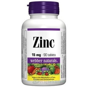 Webber Naturals Zinok 15 mg 90 tabliet glukonát od 7,78 € - Heureka.sk