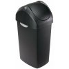 Odpadkový kôš Simplehuman – 40 l, hojdacie veko, čierny plast (CW1336)