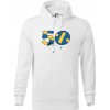 Volejbal okrúhle narodeniny 50 - Mikina pánska Cape s kapucňou - M ( Biela )