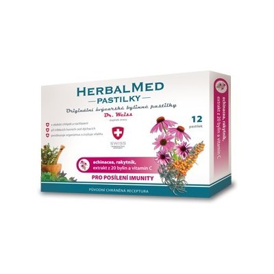 HerbalMed pastilky Dr. Weiss - pre posilnenie imunity 12ks