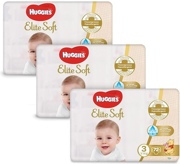 HUGGIES Elite Soft 3 216 ks