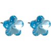 Náušnice se Swarovski Elements tvar květinka 10mm, pecky, světle modré, 713856-aqua