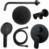 Aquaristo Dakota čierny sprchový set 200 podomietkový AQ-B SET