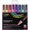 POSCA akrylový popisovač PC-5M - stredne jemný hrot - 1,8 - 2,5 mm - 8 ks súprava - pastelové farby