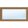 Plastové okno jednokrídlové ARON Basic biele/zlatý dub 1150 x 550 mm DIN ľavé