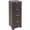 CURVER Zásuvka 4x 14 l RATTAN Style, hnedá