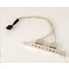 Gembird vývod 2x USB z MB na záslepku skrine, kábel 25cm, bulk CCUSBRECEPTACLE