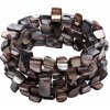 Nefertitis Štvorradový náramok z perlete Brown NF41094 - obvod cca 17 až 22 cm
