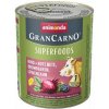 Animonda GRANCARNO Superfoods hovädzie, čv. repa, černice, púpava 800 g pre psov