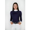 Tričko dámske pretekové Fleur de lys Orchid navy s dlhým rukávom Farba: Tmavo modrá, Veľkosť: L