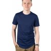 Modré minimalistické pánske tričko LUKAS - nanoSPACE by LADA