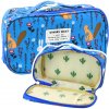 Školský peračník s organizérom a vreckom modrý 21,5cm