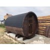 SD-330 Drevená sudová sauna 3,3m x 2,2m s príslušenstvom smrek