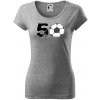 Futbal okrúhle narodeniny 50 - Dámske tričko Pure - XL ( Tmavosivý melír )