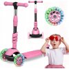BALANČNÁ KOLOBEŽKA ODRÁŽADLO TROJKOLKA LED RUŽOVÁ