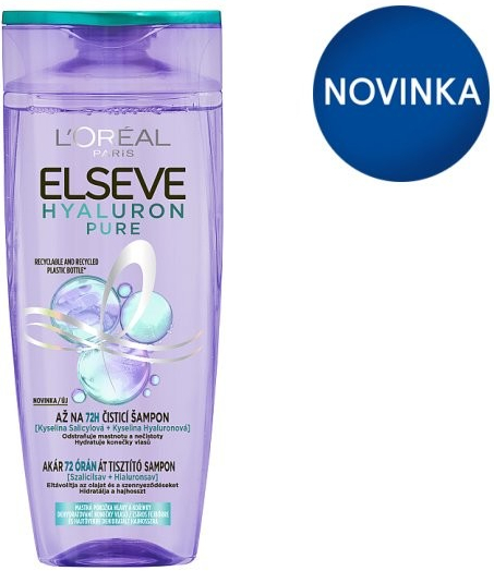 L\'Oréal Paris Elseve Hyaluron Pure šampon pro vlasy s mastnými kořínky a suchými konečky woman 250 ml