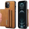 AppleKing dG.MING 2 v 1 kryt s odnímateľnou magnetickou peňaženkou pre iPhone 12 / 12 Pro - hnedý - možnosť vrátiť tovar ZADARMO do 30tich dní
