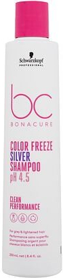 Schwarzkopf Professional BC Bonacure Color Freeze pH 4.5 Shampoo Silver neutralizační šampon pro šedé a zesvětlené vlasy 250 ml