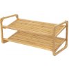 Dvojposchodový botník Compactor UGO z prírodného bambusového dreva, 75 x 33 x 34 (RAN8723)