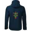 Folklórna bunda pánska softshellová s výšivkou vzoru ADAM folk vpredu a vzadu - Micro fleece Farba: 02-tmavomodrá, Veľkosť: M