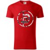 Krav maga maskáčový nápis - Tričko z organickej bavlny - M ( Červená )