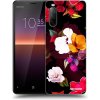 Picasee silikónový čierny obal pre Sony Xperia 10 II - Flowers and Berries