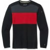 SMARTWOOL Pánske tričko M CLASSIC THERMAL MERINO BL COLORBLOCK CREW BOXED čierne/červené Veľkosť: M