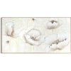 Ručne maľovaný obraz na plátne 72x142 cm – krémový