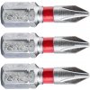 Hrot krížový phillips, sada 3 ks, PH 1x25 mm, S2 FORTUM
