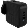 Targus HyperJuice - Síťový adaptér - GaN - 70 Watt - Power Delivery 3.0 + PPS, Quick Charge 3.0 - 3 výstupní konektory (2 x USB-C, USB) - černá